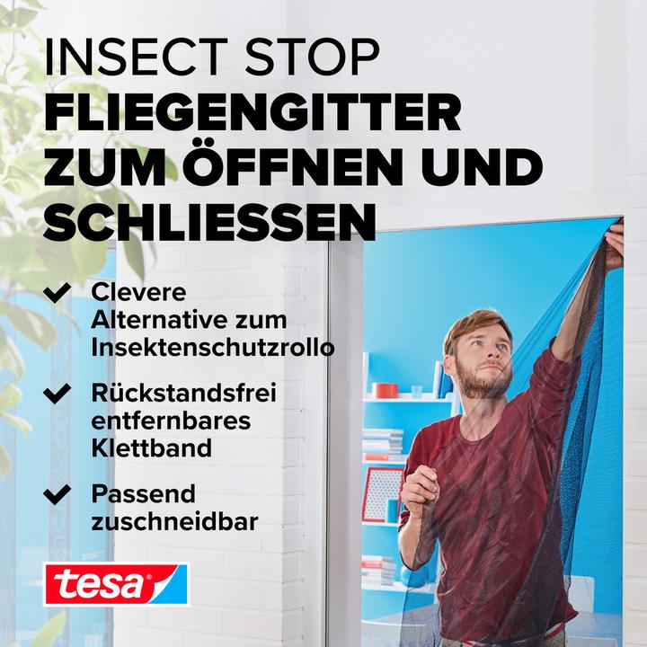 Image du produit tesa Moustiquaire COMFORT pour fenêtres, avec bande Velcro, autocollante, sans perçage (130 x 150 cm)