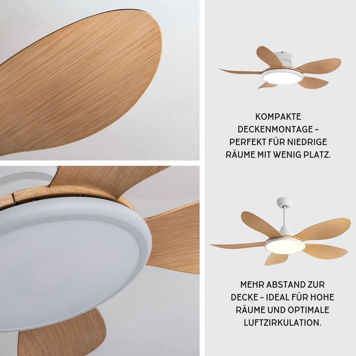 Produktbild Hermex Ventilator mit LED-Beleuchtung Deckenventilator Deckengebläse
