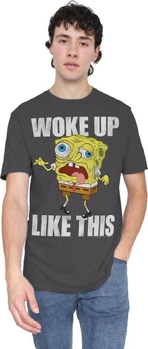 Produktbild Spongebob Squarepants Woke Up Like This Meme TShirt (L)
