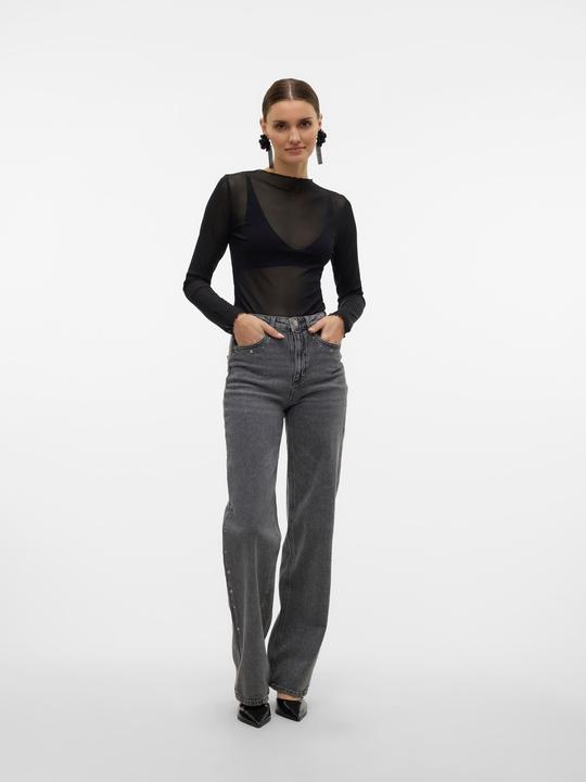 Actual product image Vero Moda VMTESSA Hohe Taille Weiter Beinschnitt Jeans Weit geschnitten (W26/L32)