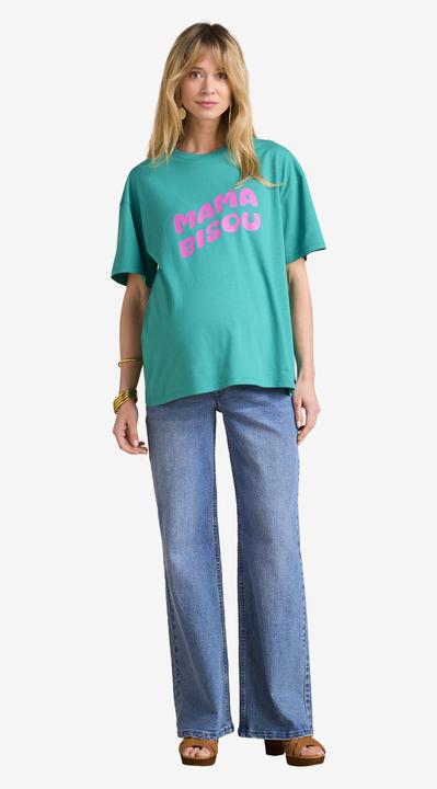 Actual product image Envie de Fraise Bio-Kollektion: Umstands-T-Shirt mit Print Mama bisou (42)
