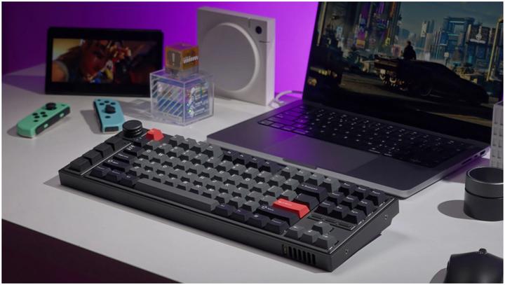 Produktbild Keychron Lemokey L3 ANSI Unique TKL layout 91 Key Carbon Black Full Assembled Knob Brown Switch RGB (Kabellos)