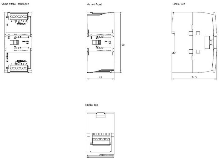Produktbild Siemens DIGITAL INPUT SM 1221, 8DI, 24V DC