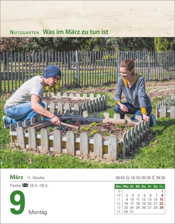 Produktbild Harenberg Mein Garten Tagesabreisskalender 2026 - Praktische Tipps für 2026 (Deutsch)