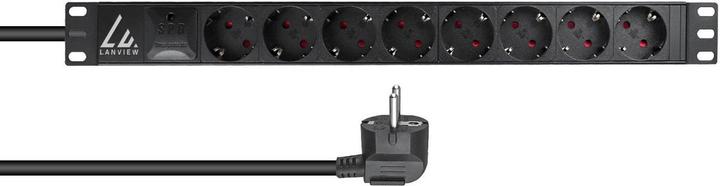Actual product image Lanview 19" rack mount power strip