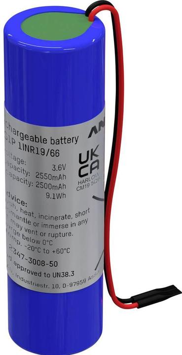 Actual product image Ansmann Special rechargeable battery 18650 cable Li-Ion 3.6 V 2550 mAh (1 pcs., 18650, 2550 mAh)