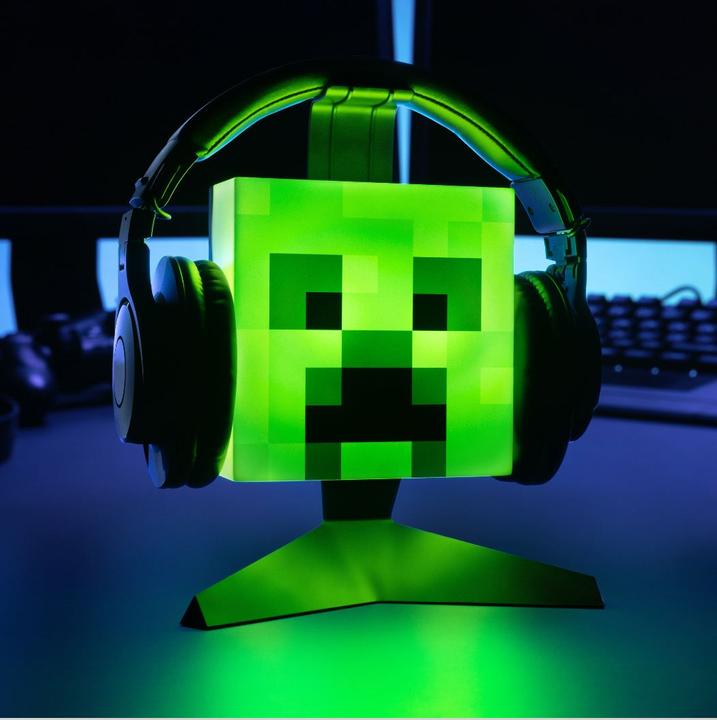Actual product image Paladone Products MINECRAFT - Tete de Creeper - Support pour casque avec Lampe