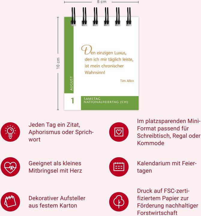 Actual product image Harenberg Ein Jahr gute Laune Mini-Geschenkkalender 2026 (Hardcover, German)