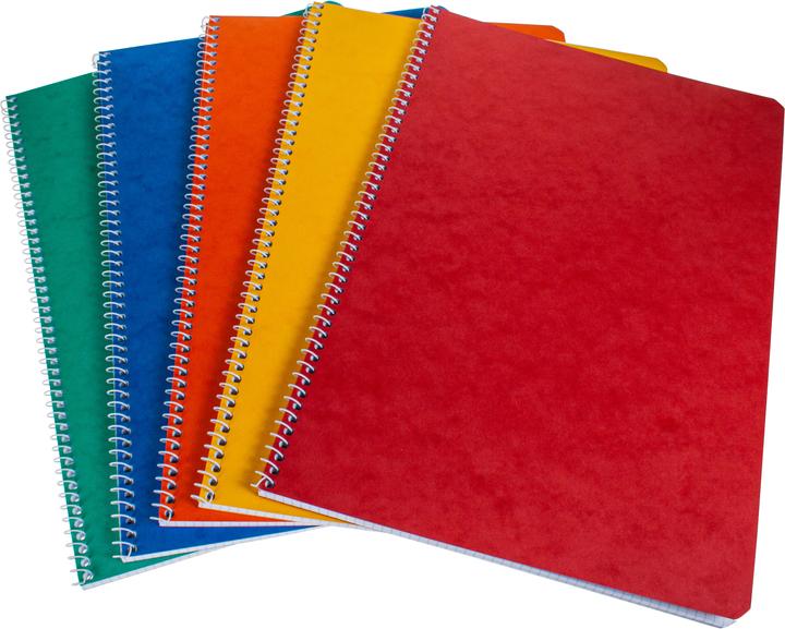 Actual product image BüroLine Spiral notebooks - A4 size - 21 x 29.7 cm (A4, Checked)