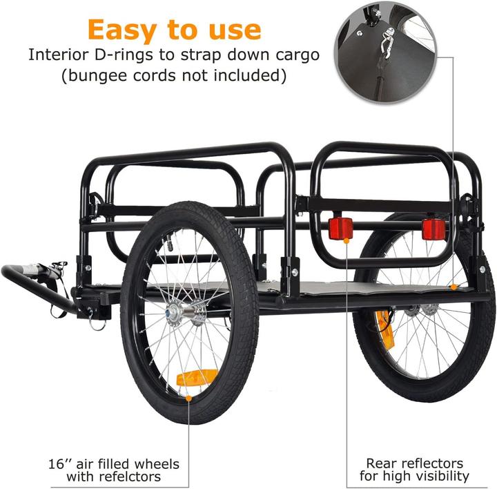 Actual product image Tiggo Klappbarer Fahrrad-Lastenanhänger