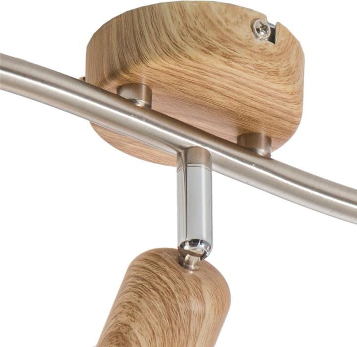 Actual product image Nino Leuchten Spotlight 3-light light oak Daytona (430 lm, E14)