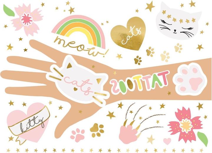 Produktbild Partydeco Katzen Tattoos (One Size)