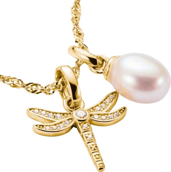 Immagine prodotto Thomas Sabo Charm-Anhänger Süsswasserzuchtperle Connect vergoldet (Argento 925)