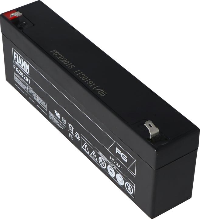 Produktbild Fiamm FG20201 Akku 2,0Ah PB Blei Akku wartungsfrei, mit 4,8mm Steckkontakten (12 V, 2 Ah)
