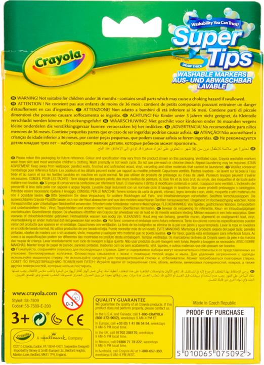 Image du produit Crayola Marqueur avec Super-Point (Multi, 12 x)
