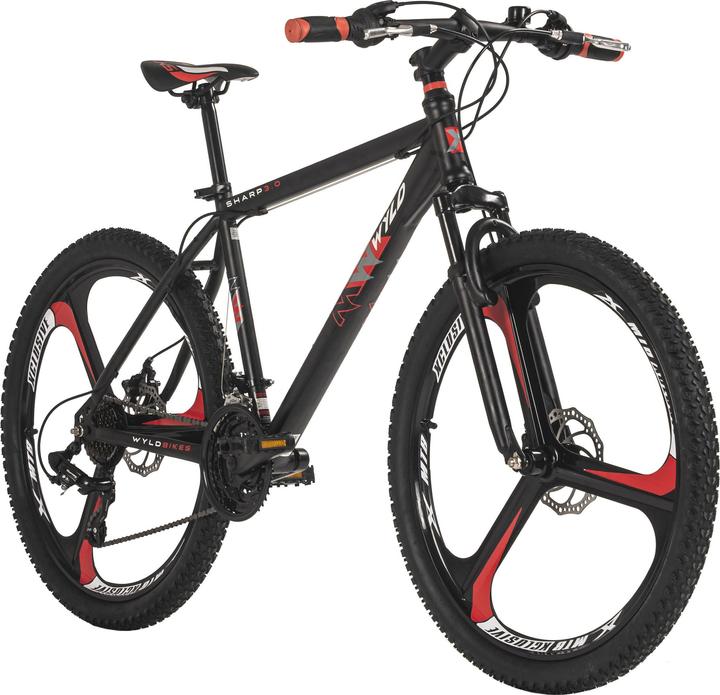 Wyld Mountainbike Hardtail 26" Sharp Schwarz 21 Gänge (46 cm)