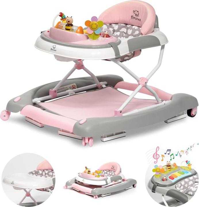 Bronea 4-in-1 Babywalker mit Schaukelfunktion und Musik