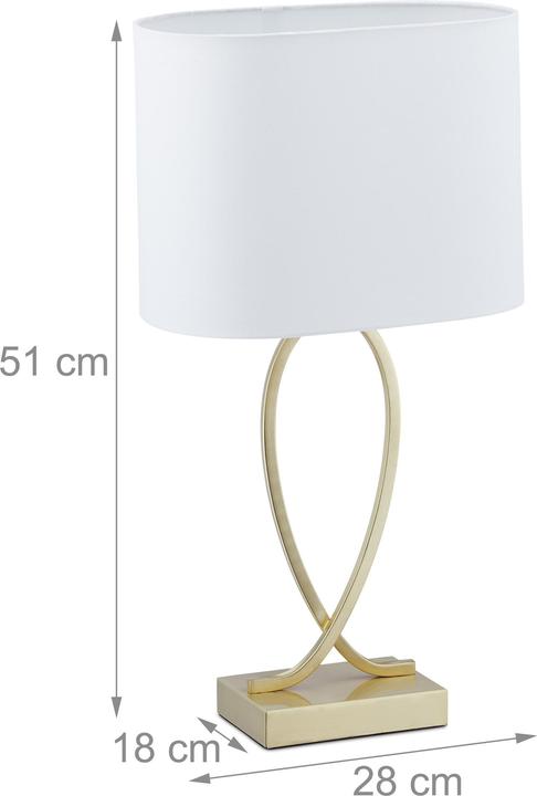 Image du produit Relaxdays Lampe de table (E27)