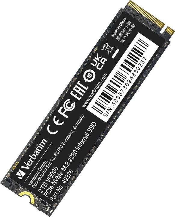 Actual product image Verbatim Vi3000 (2000 GB, M.2 2280)