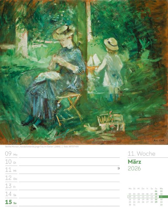 Immagine prodotto Kunstwelt - Impressionismus und Klassische Moderne - Wochenplaner Kalender 2026 (25 x 33 cm, Copertina rigida, Tedesco)