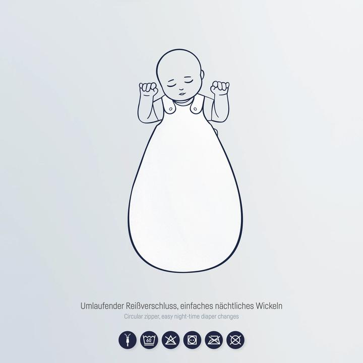 Image du produit Julius Zöllner Sac de couchage pour bébé Sky - Little Bow (52 cm, 2.5 TOG, Toute l'année)