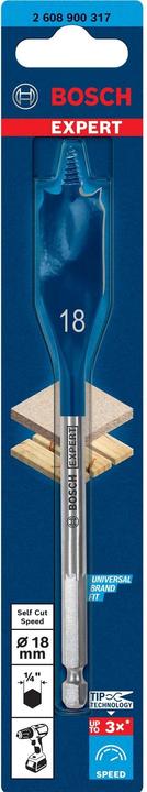 Actual product image Bosch Professional Zubehör Expert SelfCut Speed flat milling drill, 18 x 152 mm (18 millimetres)
