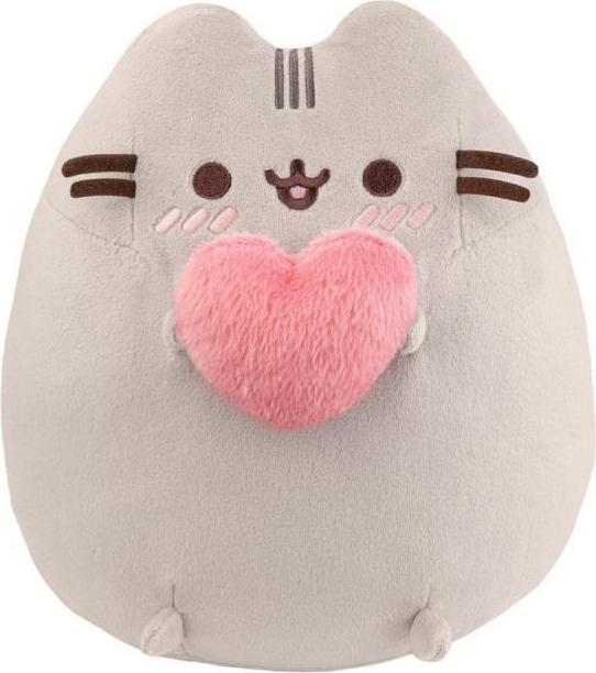 Pusheen - Plush mascot with heart, 24 cm (24 cm)