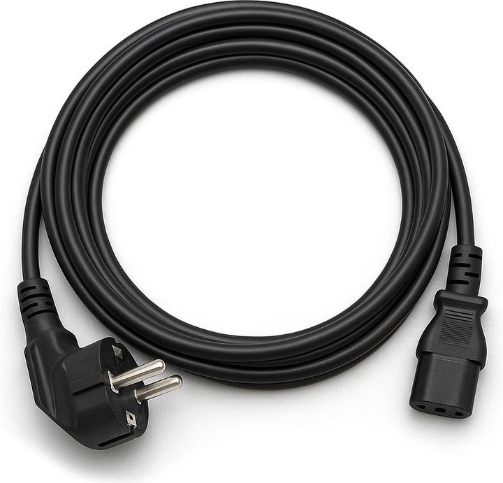 Wiltec Netzkabel 4m Kaltgerätekabel Stromkabel abgewinkelt Kaltgerätestecker (4 m)