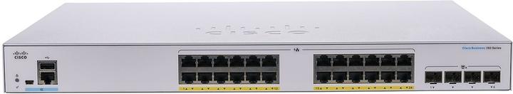 Actual product image Cisco PoE+ Switch CBS350-24FP-4X-EU 28 Port (24 Ports)