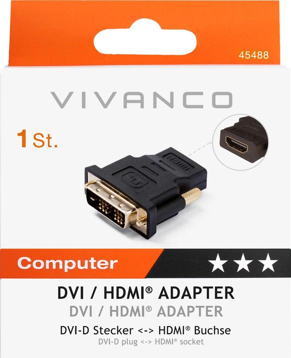 Actual product image Vivanco HDMI-DVI Adapter (HDMI, DVI)