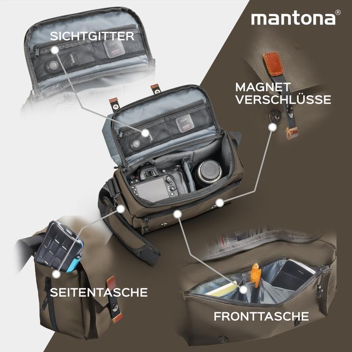 Image du produit mantona Sacoche pour appareil photo Milano grande (Sac à bandoulière pour appareil photo)