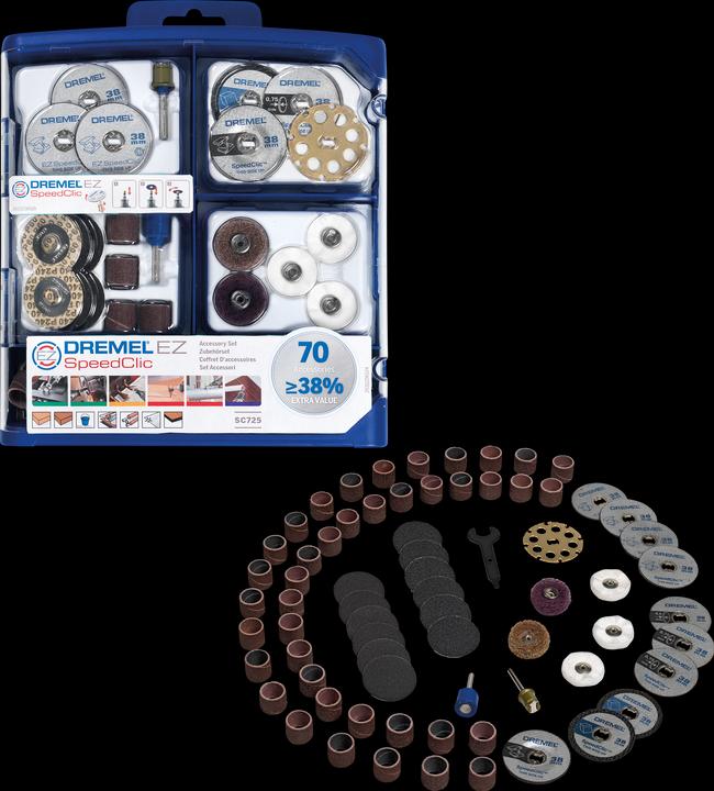 Produktbild Dremel EZ SpeedClic Zubehörset 70 tlg.