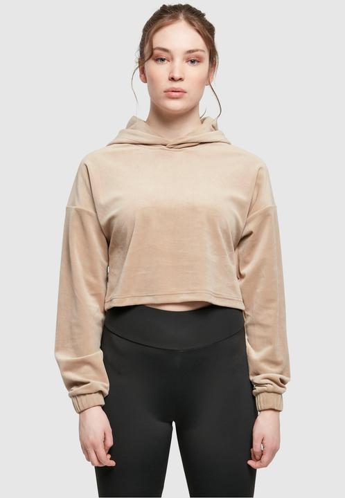 Actual product image Urban Classics Ladies Cropped Velvet Oversized Hoody (5XL)