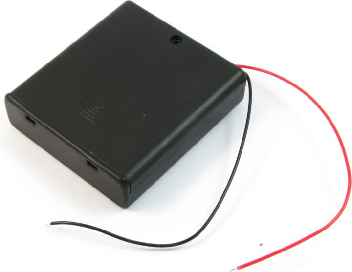 Actual product image Purecrea Battery compartment / battery holder 4xAA with connection cable and switch