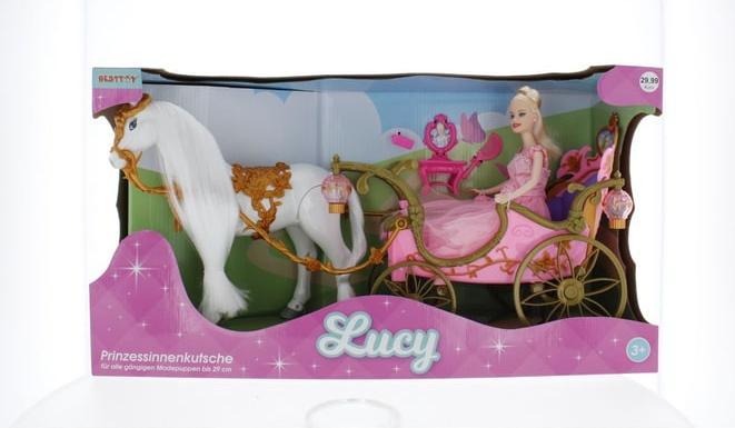 Produktbild Besttoy Prinzessinnenkutsche - rosa - mit Pferd und Modepuppe