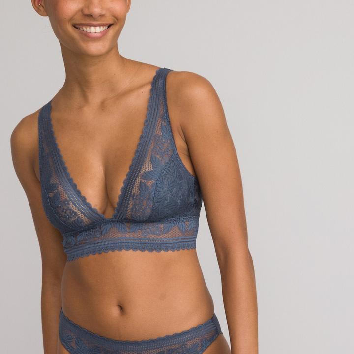 Produktbild La Redoute Collections Mikrofaserslip mit Spitzendetails (46, Einzelpack)