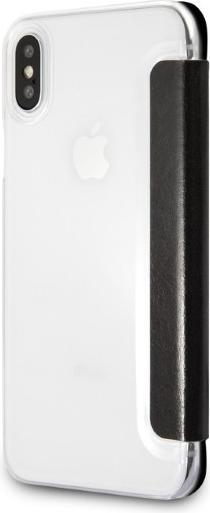 Immagine prodotto Karl Lagerfeld KLFLBKPXKSB Custodia per iPhone X/Xs in acciaio/nero Signature Glitter (Apple iPhone XS, Apple iPhone X)