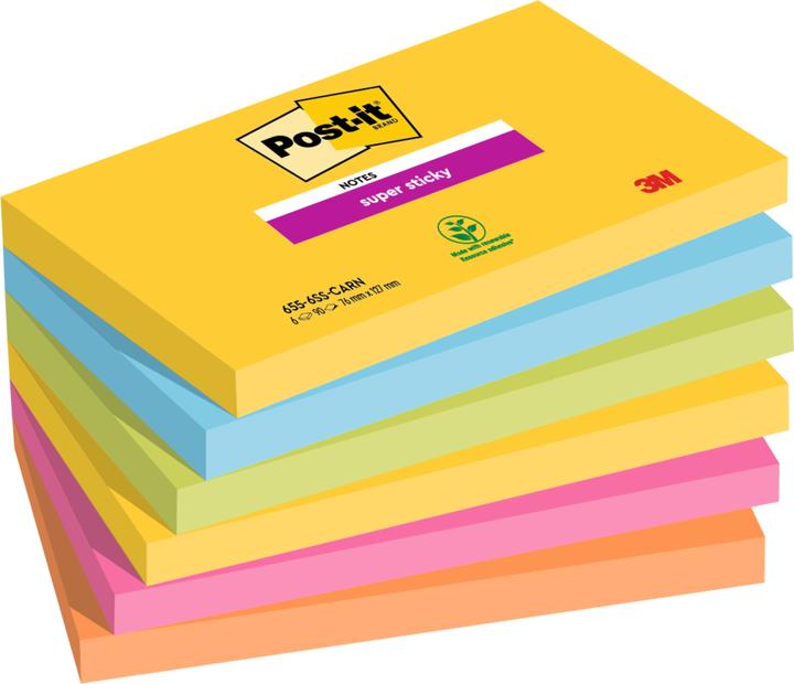 Post-it Notes de Rio super collantes (127 x 76 mm)