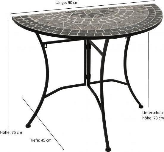 Produktbild Degamo Wandtisch SIENA halbrund (45 cm)