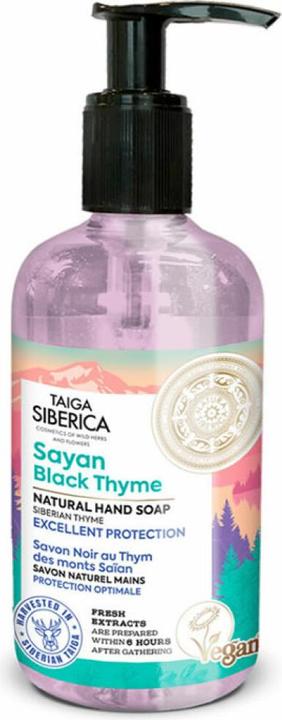 Natura Siberica Taiga Sayan Schwarzer Thymian Handseife 300ml (Flüssigseife, 300 ml)