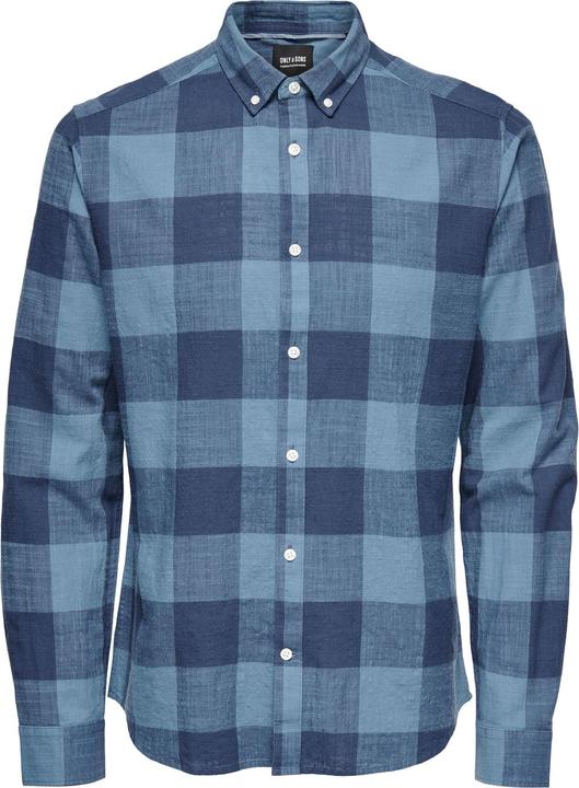Only & Sons Kariertes Leinen-Look Hemd (S)