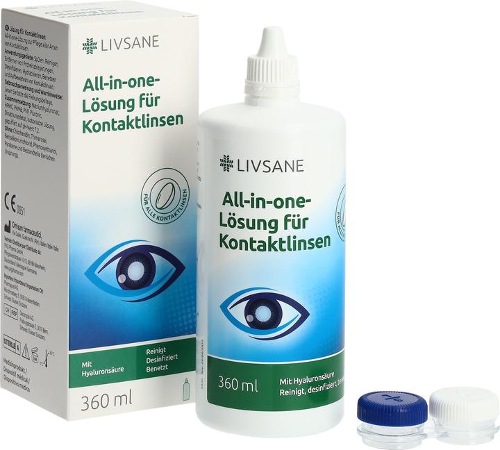 Image du produit Livsane All-in-one-Lösung für Kontaktlinsen (Tout en un solution, 360 ml)
