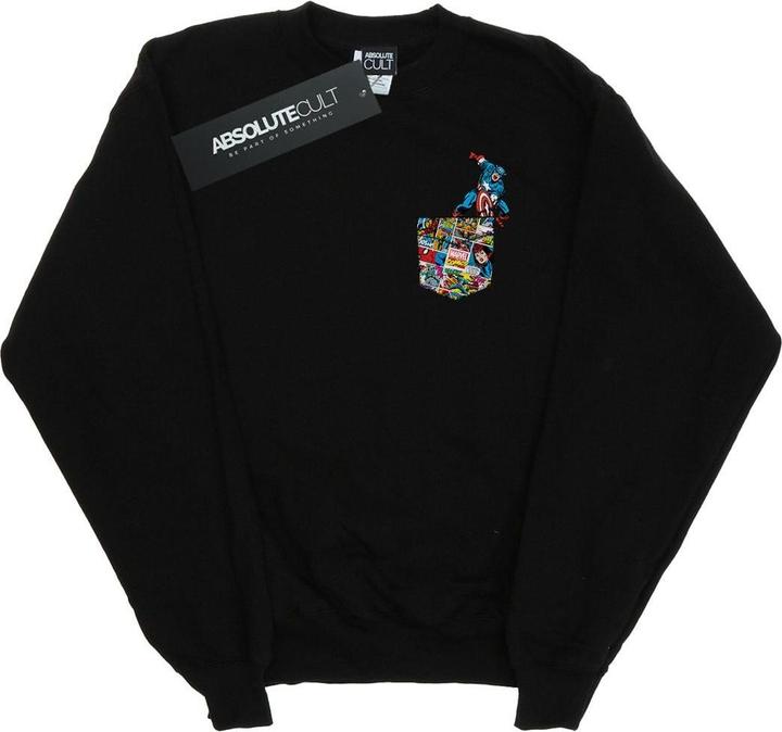Captain America Faux Pocket Sweatshirt (S)