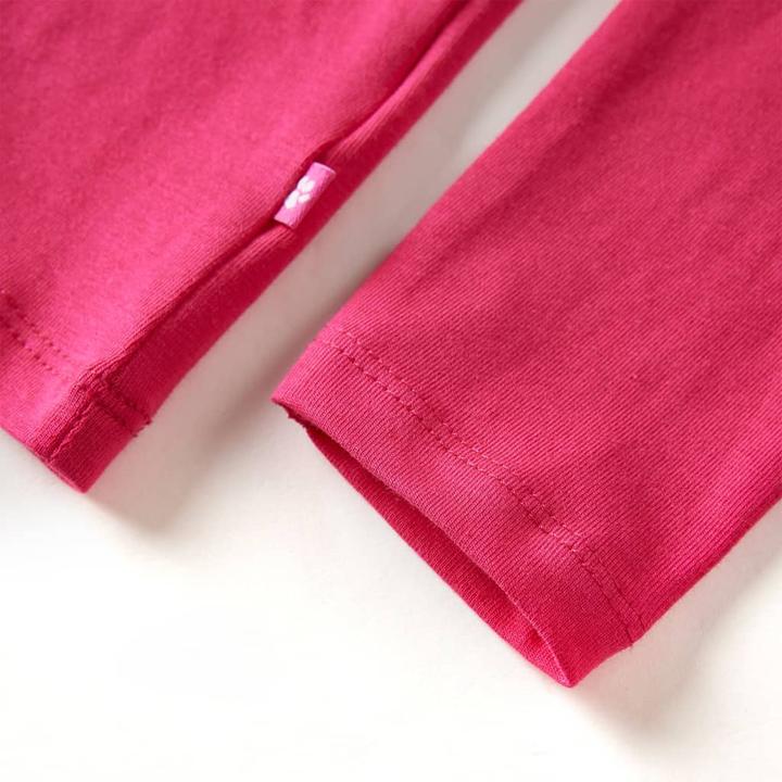 Immagine prodotto VidaXL Camicia a maniche lunghe per bambini rosa brillante 140,Materiale: 95 % cotone (140)
