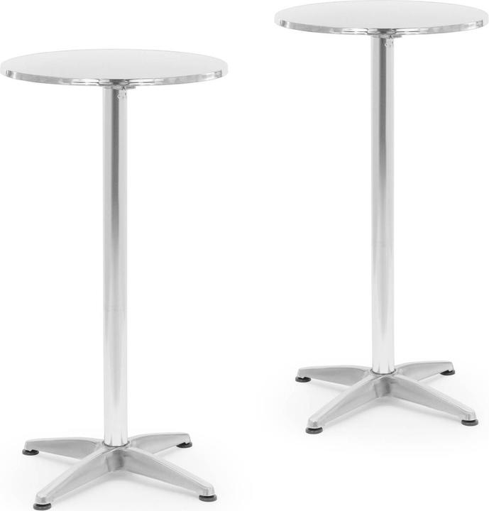 Royal Catering Bar Table - set of 2 - foldable & height-adjustable - Ø 60 cm -