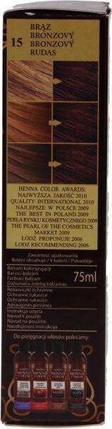 Actual product image Venita - Henna Colour Coloring Lotion From Henna Ecstraktem 15 Bronze 75Ml (15 bronze)