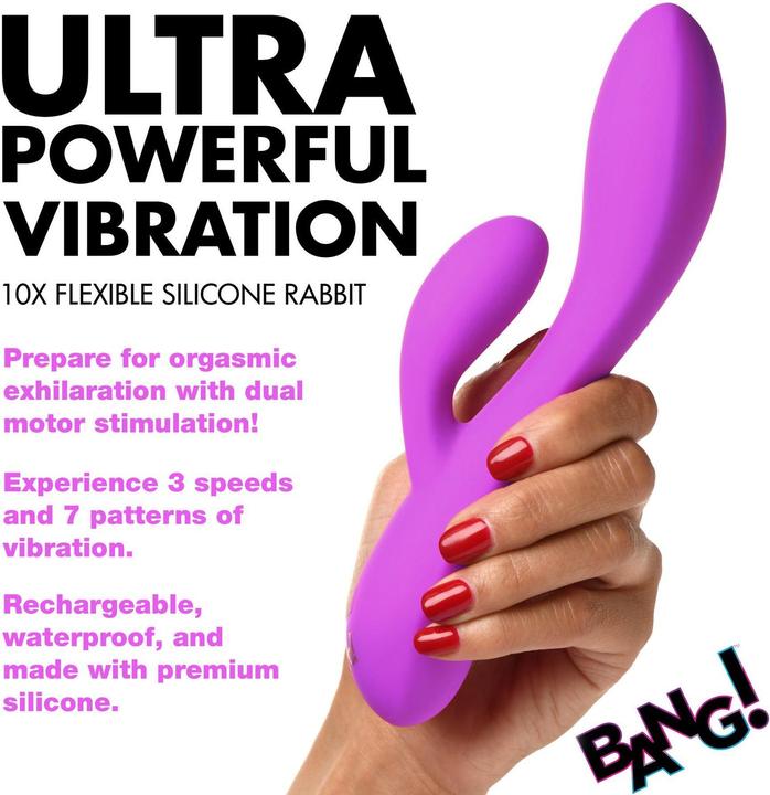 Produktbild Frisky Wiederaufladbarer Flexibler Rabbit-Vibrator Aus Silikon Lila