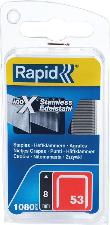 Produktbild Rapid Typ 53 Feindrahtklammer 8 mm Edelstahl (1080 x)