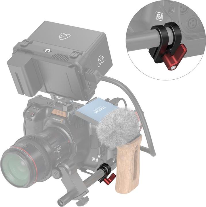 Actual product image SmallRig 12mm/15mm simple rod Clamp for BMPCC 6K Pro Cage - 3276