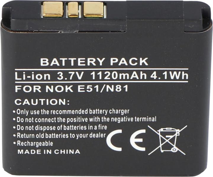 Image du produit Nokia Akku E51, 6720 classic, BP-6MT